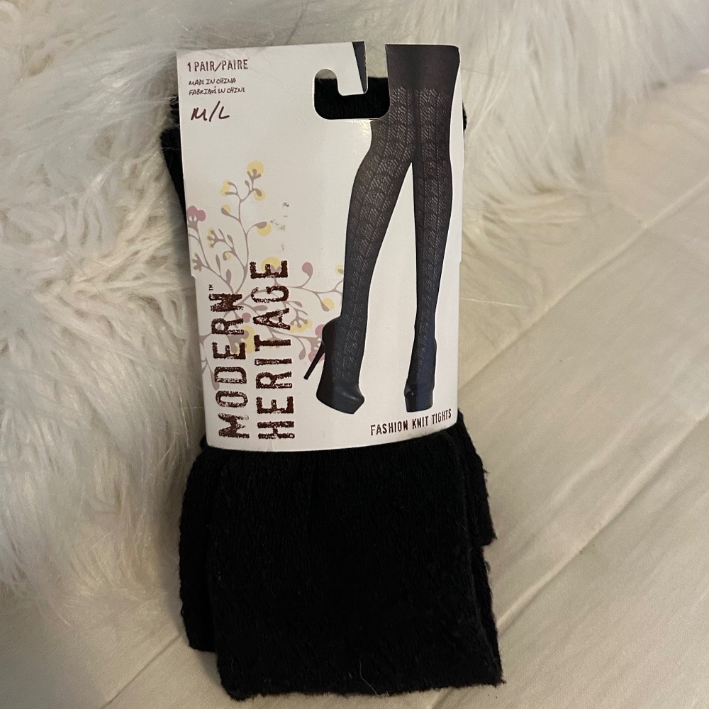 BUNDLE ❤️ NWT Modern Heritage Black Tights, Size M/L